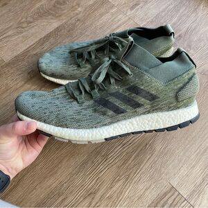 Adidas Pureboost Green Athletic Shoes